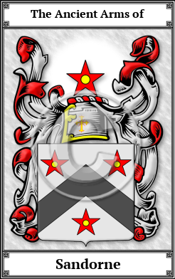 Sandorne Family Crest Download (JPG)  Book Plated - 150 DPI