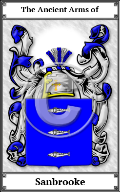 Sanbrooke Family Crest Download (JPG)  Book Plated - 150 DPI