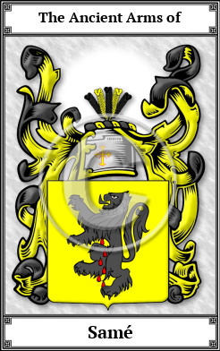 Samé Family Crest Download (JPG) Book Plated - 600 DPI