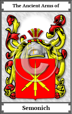 Semonich Family Crest Download (JPG)  Book Plated - 150 DPI