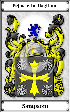 Sampsom Family Crest Download (JPG) Book Plated - 600 DPI