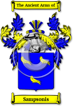 Sampsonis Family Crest Download (jpg) Legacy Series - 150 DPI