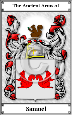 Samuël Family Crest Download (JPG) Book Plated - 600 DPI