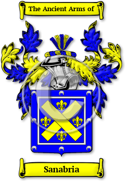 Sanabria Family Crest Download (jpg) Legacy Series - 150 DPI