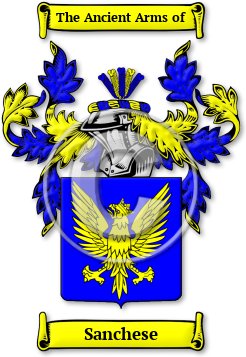 Sanchese Family Crest Download (jpg) Legacy Series - 150 DPI
