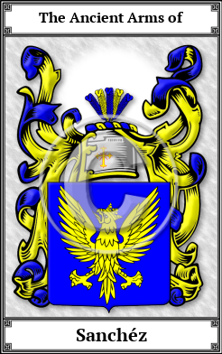 Sanchéz Family Crest Download (JPG)  Book Plated - 150 DPI