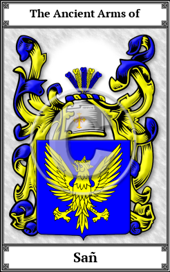 Sañ Family Crest Download (JPG) Book Plated - 600 DPI