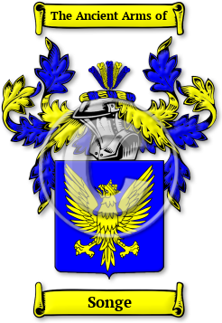 Songe Family Crest Download (jpg) Legacy Series - 150 DPI