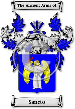 Sancto Family Crest Download (jpg) Legacy Series - 150 DPI