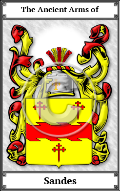 Sandes Family Crest Download (JPG)  Book Plated - 150 DPI