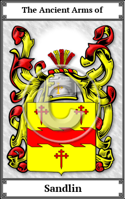 Sandlin Family Crest Download (JPG) Book Plated - 600 DPI