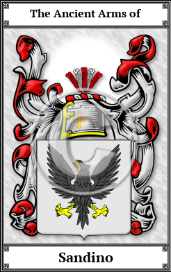 Sandino Family Crest Download (JPG)  Book Plated - 150 DPI