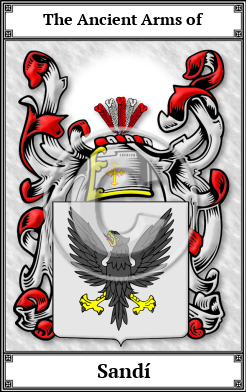 Sandí Family Crest Download (JPG) Book Plated - 600 DPI