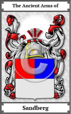 Sandberg Family Crest Download (JPG)  Book Plated - 150 DPI