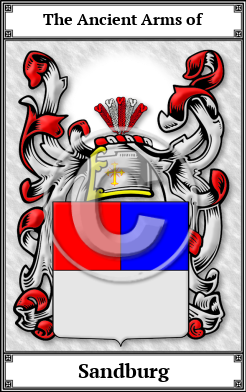 Sandburg Family Crest Download (JPG) Book Plated - 600 DPI