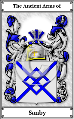 Sanby Family Crest Download (JPG)  Book Plated - 150 DPI