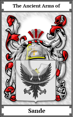 Sande Family Crest Download (JPG)  Book Plated - 150 DPI