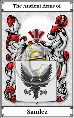 Sandez Family Crest Download (JPG)  Book Plated - 150 DPI