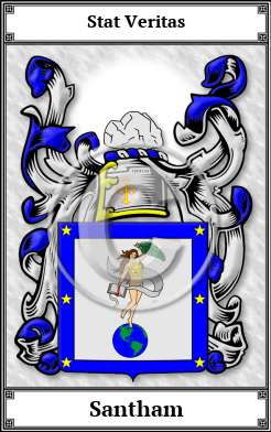 Santham Family Crest Download (JPG)  Book Plated - 150 DPI