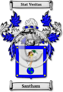 Santham Family Crest Download (jpg) Legacy Series - 150 DPI