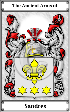 Sandres Family Crest Download (JPG)  Book Plated - 150 DPI