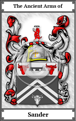 Sander Family Crest Download (JPG) Book Plated - 300 DPI