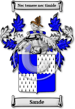 Sande Family Crest Download (jpg) Legacy Series - 150 DPI