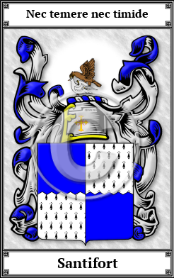 Santifort Family Crest Download (JPG)  Book Plated - 150 DPI