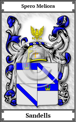 Sandells Family Crest Download (JPG) Book Plated - 600 DPI
