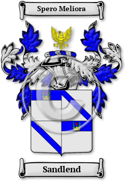 Sandlend Family Crest Download (jpg) Legacy Series - 150 DPI