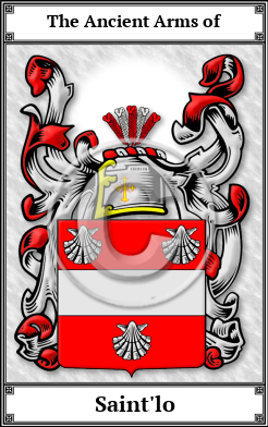 Saint'lo Family Crest Download (JPG) Book Plated - 600 DPI