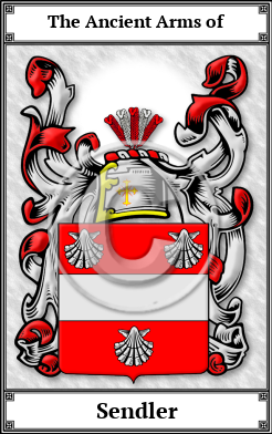Sendler Family Crest Download (JPG) Book Plated - 600 DPI