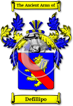 Defillipo Family Crest Download (jpg) Legacy Series - 150 DPI