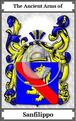Sanfilippo Family Crest Download (JPG)  Book Plated - 150 DPI