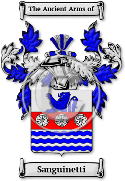 Sanguinetti Family Crest Download (JPG) Legacy Series - 600 DPI