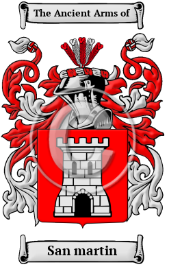 San martin Family Crest/Coat of Arms