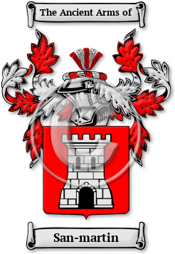 San-martin Family Crest Download (jpg) Legacy Series - 150 DPI