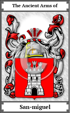 San-miguel Family Crest Download (JPG)  Book Plated - 150 DPI