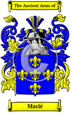 Marié Family Crest/Coat of Arms