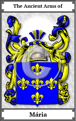 Mária Family Crest Download (JPG)  Book Plated - 150 DPI