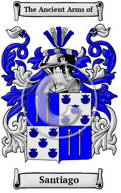 Santiago Family Crest Download (JPG) Heritage Series - 600 DPI