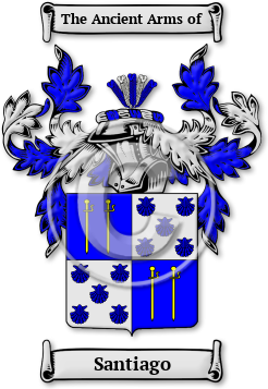 Santiago Family Crest Download (jpg) Legacy Series - 150 DPI