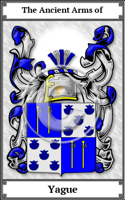 Yague Family Crest Download (JPG) Book Plated - 600 DPI