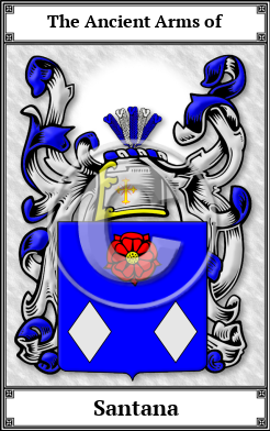 Santana Family Crest Download (JPG)  Book Plated - 150 DPI