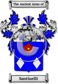 Santinelli Family Crest Download (jpg) Legacy Series - 150 DPI