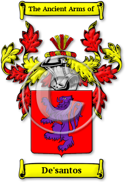 De'santos Family Crest Download (jpg) Legacy Series - 150 DPI