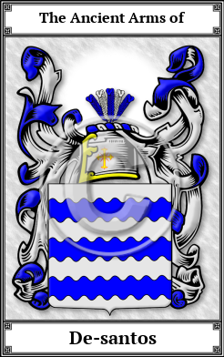 De-santos Family Crest Download (JPG) Book Plated - 600 DPI