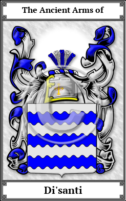 Di'santi Family Crest Download (JPG) Book Plated - 600 DPI