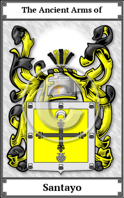 Santayo Family Crest Download (JPG)  Book Plated - 150 DPI