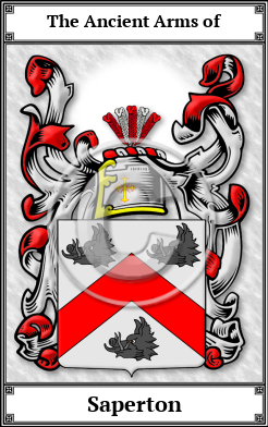 Saperton Family Crest Download (JPG) Book Plated - 600 DPI